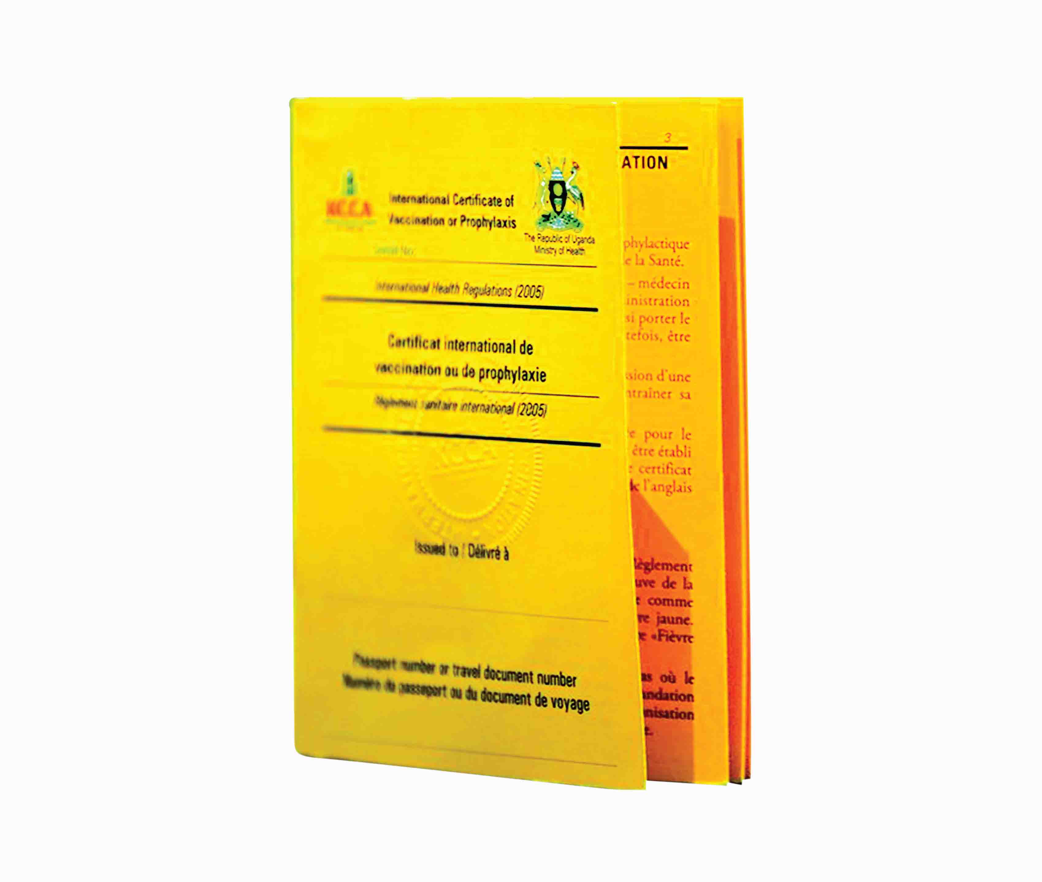 International vaccination card
